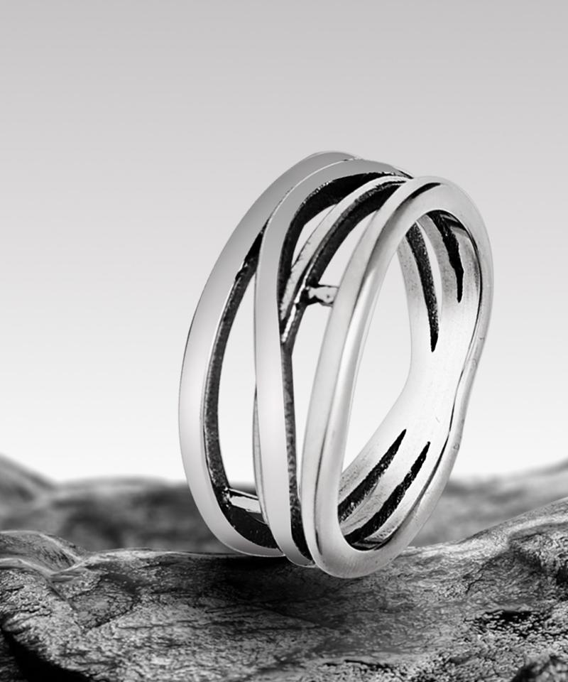 Blancier Layered Bm251R1052 Men'S Ring