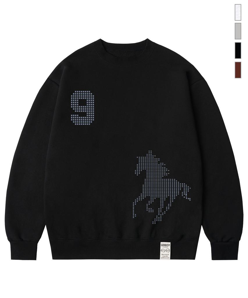GRAVER [Unisex] 9 Horse Sweatshirt_4 Colors