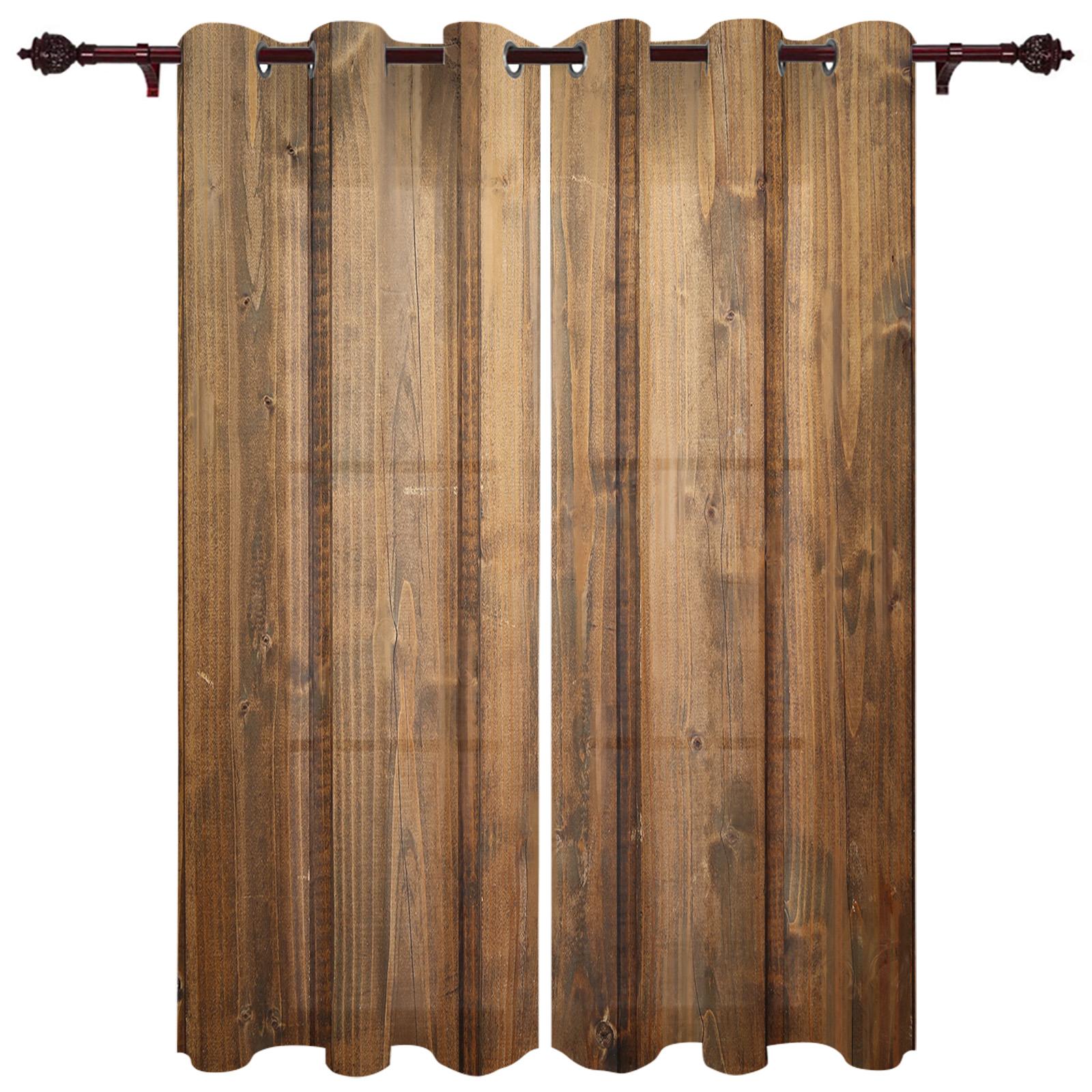 

Деревянная дверь в стиле ретро, ​​оконная занавеска для спальни, гостиной, оконные шторы, кухонные украшения, жалюзи, занавеска 135W x 60H(cm) x1