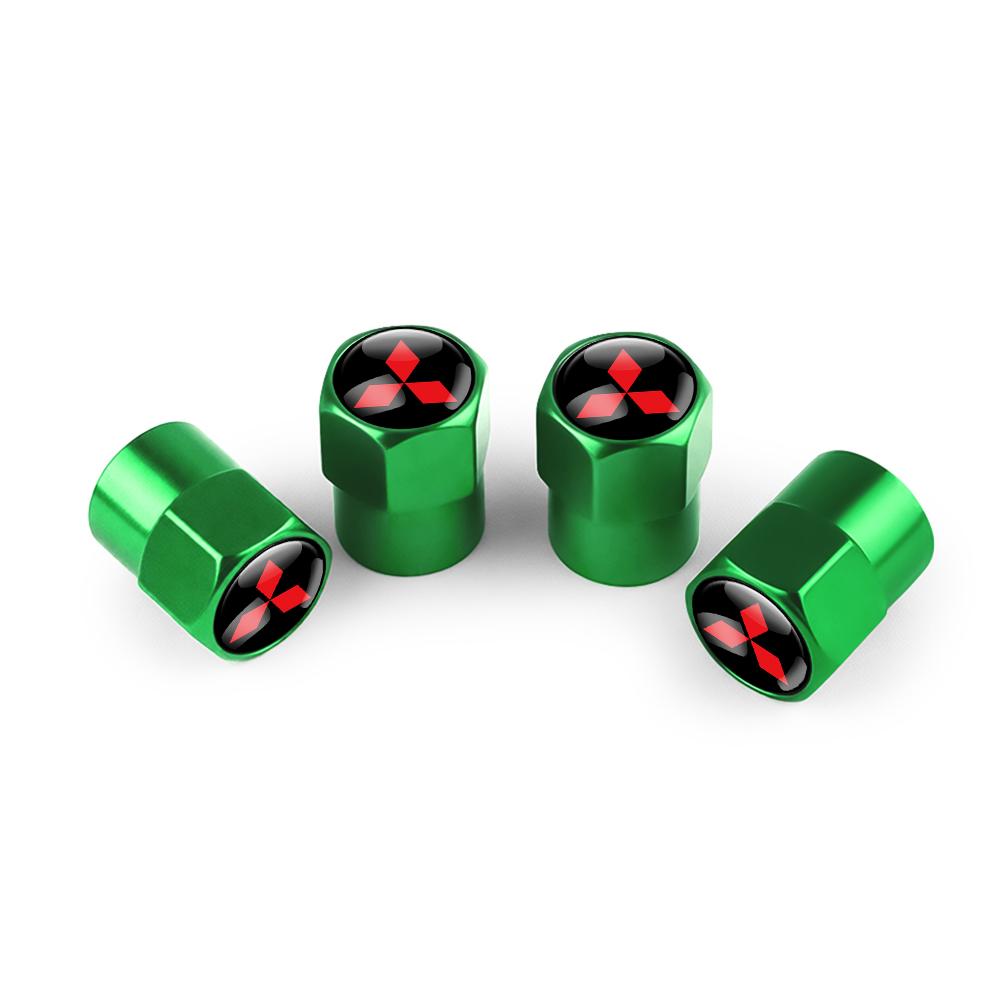 4Pcs Metal Alloy Wheel Tire Valve Caps Accessories For Mitsubishi 9 Ralliart X EX ASX L200 Colt Outlander Pajero Lancer Eclipse
