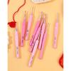 9Pcs Aluminum Crochet Hook with Soft Ergonomic Handle 2.0mm-6mm Includes Case And Knitting Accessories For Beginner