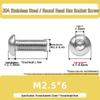 304 Stainless Steel Mushroom Head Hexagon Screw M2-M6