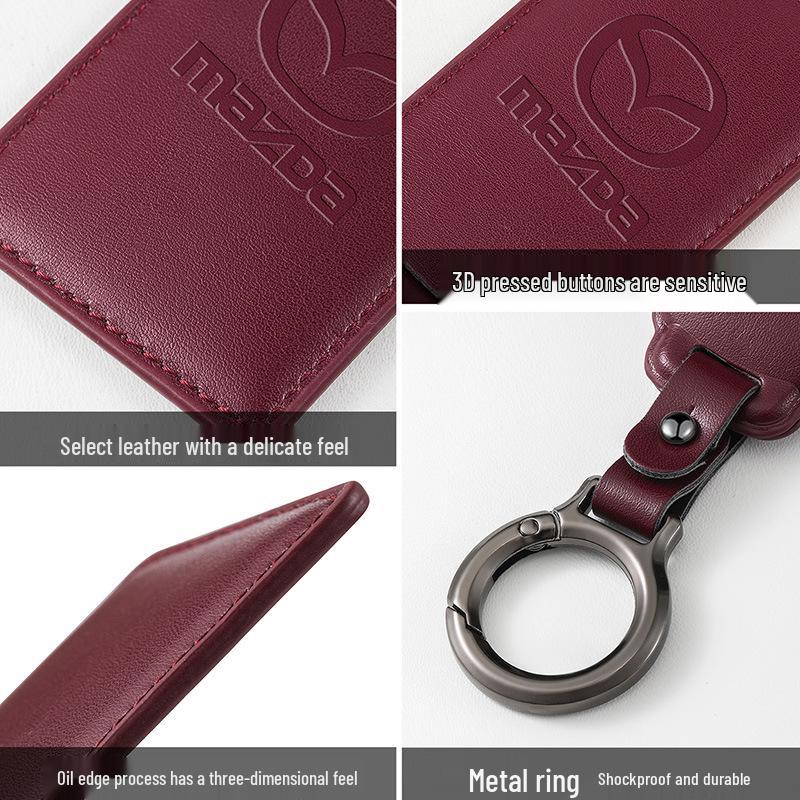 Mazda EZ6 Card Key Cover: 2025 Model, NFC Genuine Leather Protection Case, EZ-60 Buckle
