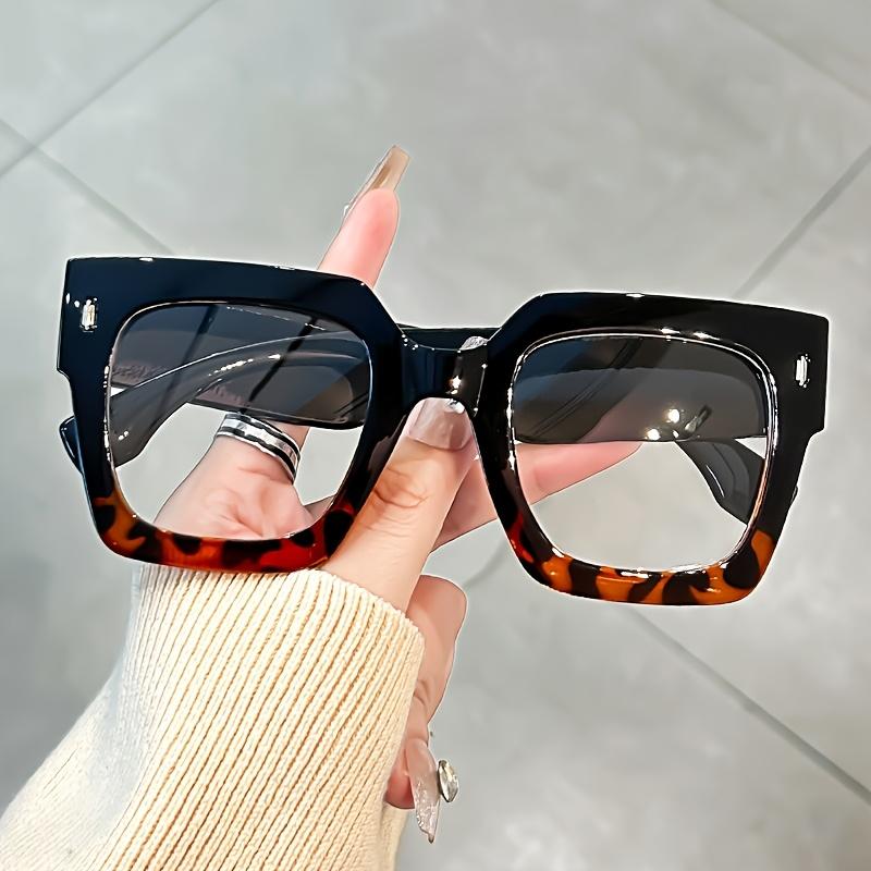 

Vintage Glasses Square Full Rim Spectacles Unisex, Anti-Reflective Coating, Fashionable Transparent Lenses, Daily Wear Eyewear