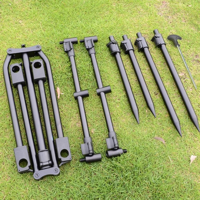 Adjustable Fishing Rod Support Tripod Stand Light Weight Metal Frame Detachable Fishing Rod Stand For Outdoor Anglers