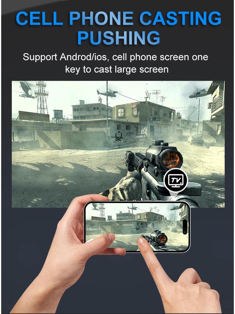 M60 Portable 1080P HD Projector with WiFi and Screen Mirroring, Lightweight for Home Use