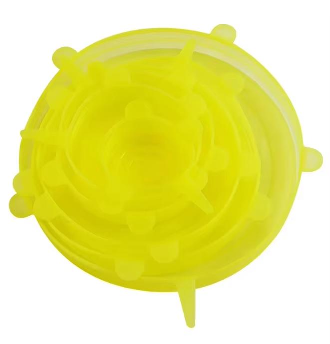 6pcs Silicone Cover Stretch Lids Reusable Durable and Expendable Lids Silicone Covers for Fresh Food Leftovers Keep Food Fresh
