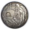 Antique Craft 1921 Brass Holy Grail Wanderer Coin - Copper-Plated Silver Dollar