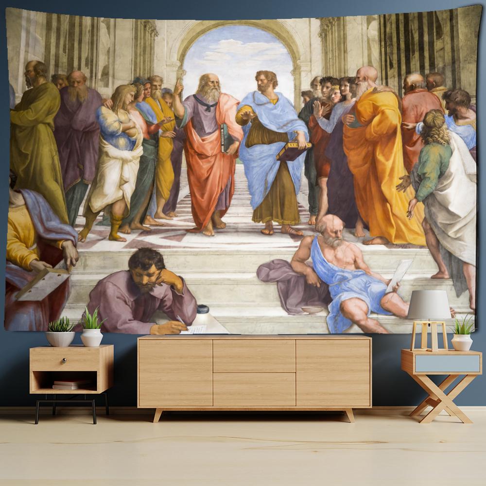 Religious Portrait Tapestry Wall Hanging Bohemian Hippie Abstract Psychedelic Witchcraft Simple Art Room Home Decor