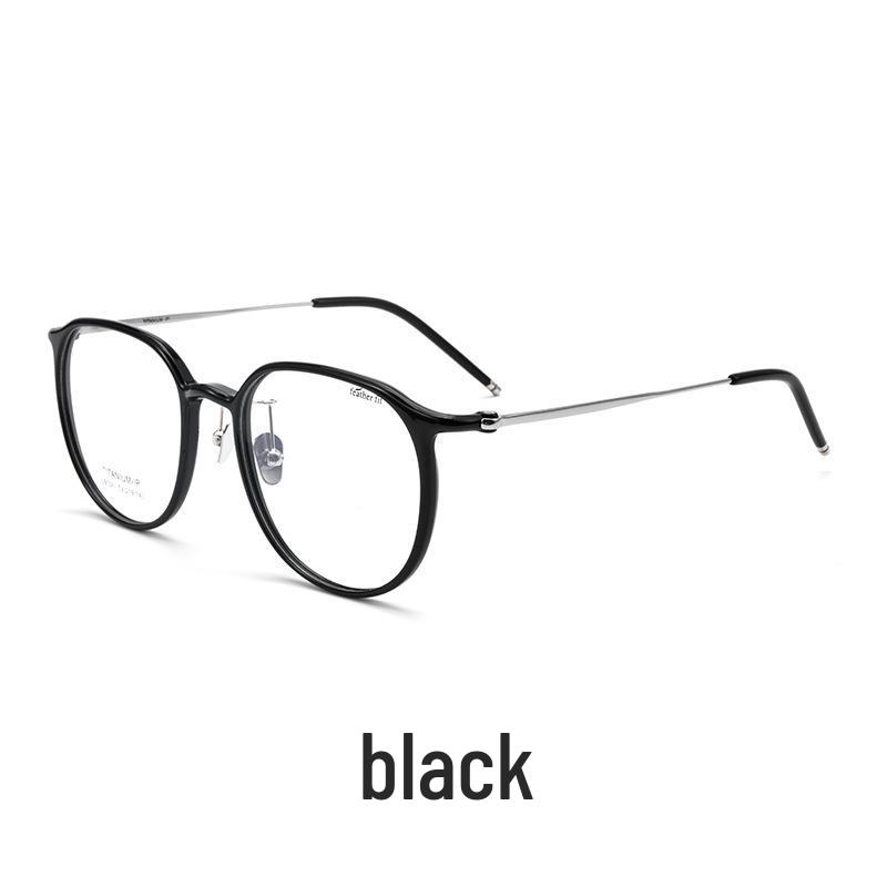 Women's Korean-Style Ultralight Full Rim Pure Titanium Eyeglass Frames for Small Face, Model 9104 - Extra Wide Myopia Glasses