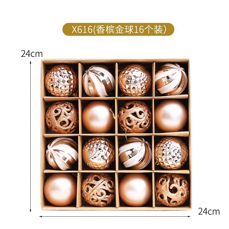 36pcs Christmas Tree Decorations Shiny PVC Ornament Balls Hanging Decor Holiday Party Home Xmas Display
