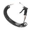 Black Air Duster Gun Pneumatic Wind Blowing Kit Set with Small EU Connector PU Hose