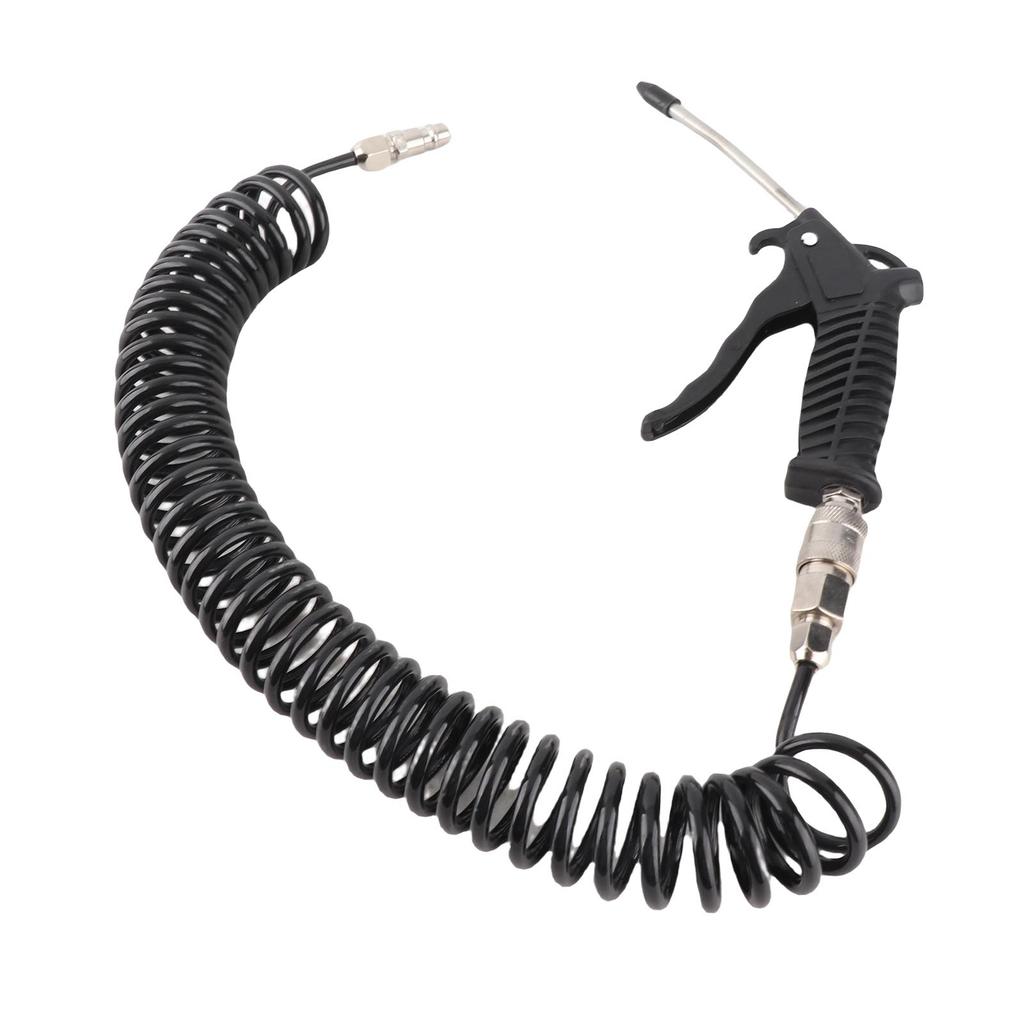 Black Air Duster Gun Pneumatic Wind Blowing Kit Set with Small EU Connector PU Hose