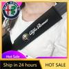 Car Stickers For Alfa Romeo 2Pcs Car Seat Belt Cover Shoulder Pad For Alfa Romeo Giulia Stelvio Giulietta 156 159 147 Mito Tonal