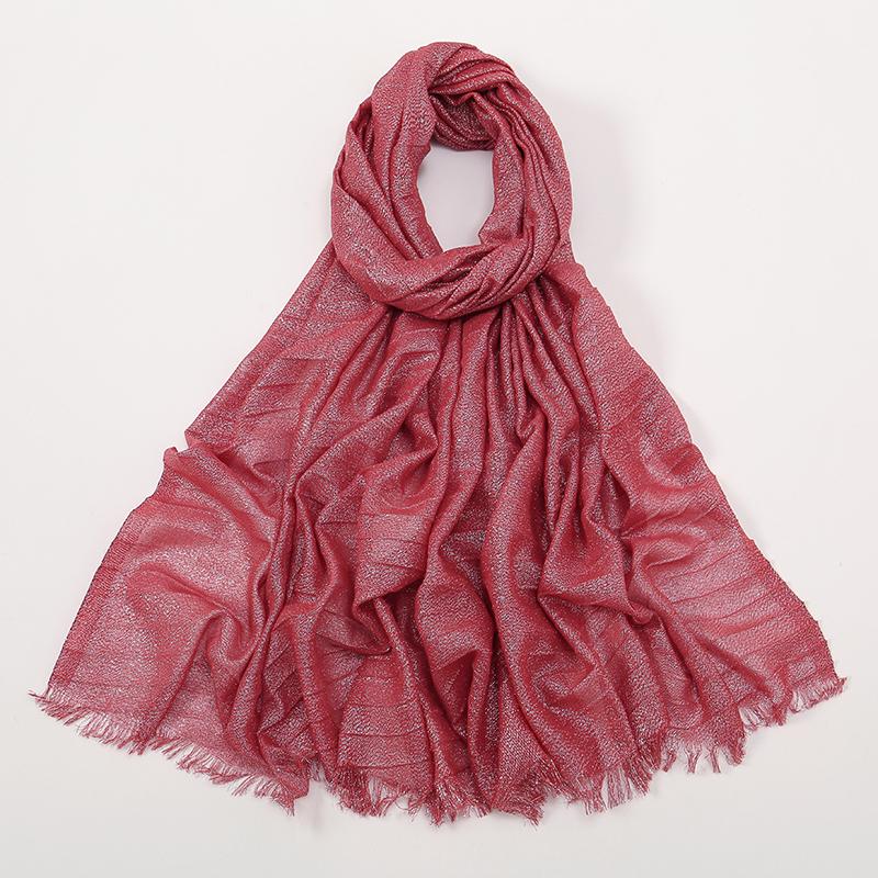 

Люрекс Блеск Золотой Треугольный Мятый Вискозный Шаль Шарф Женский Базовый Дизайн Блестящая Повязка на Голову Обёртывание Однотонные Плиссированные Шарфы Мусульманский Хиджаб