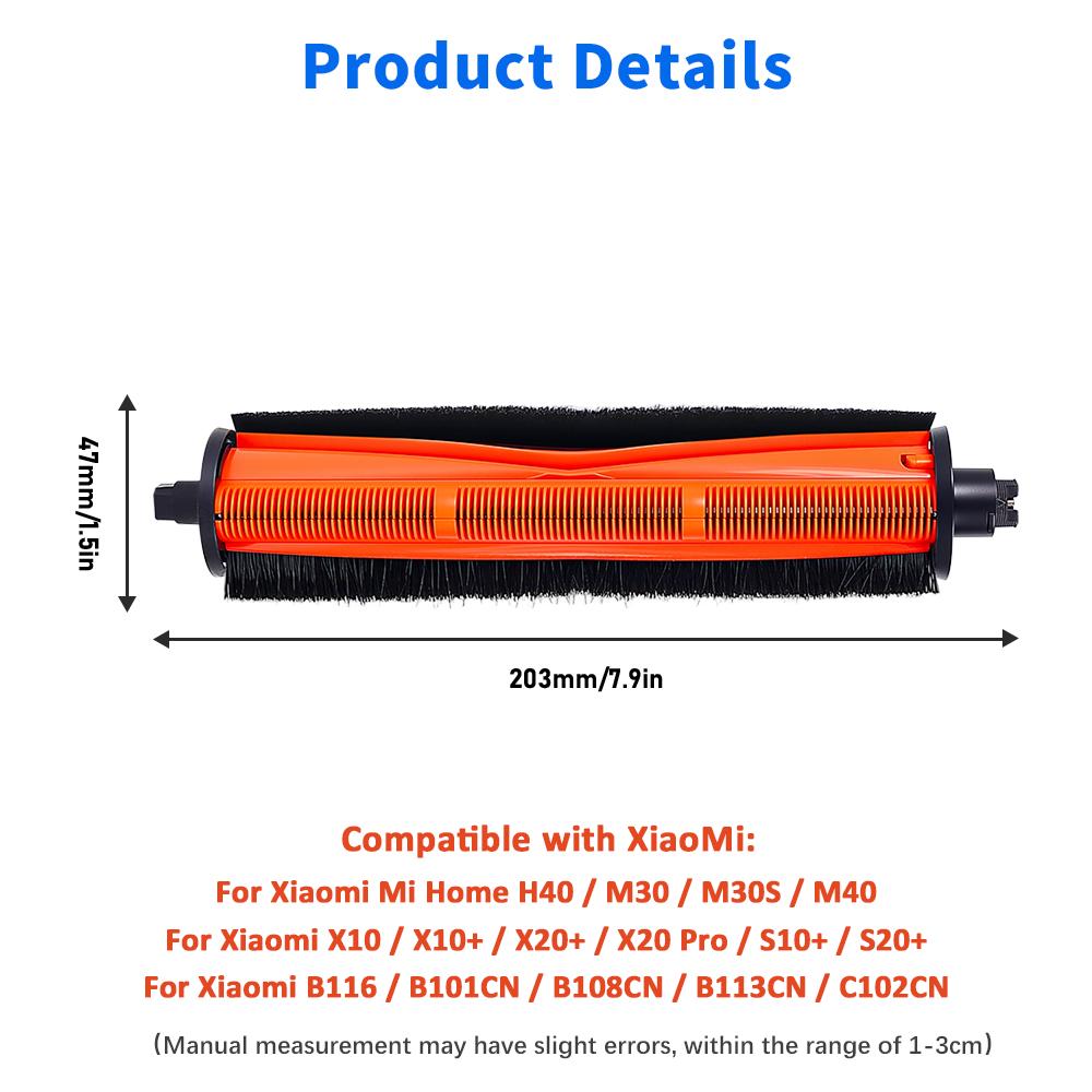 Fit For Xiaomi Mijia M40 D110CN Robot Vacuum Spare Parts Main Side Hair Cut Brush Hepa Filter Mop Cloth Dust Bag Accessories