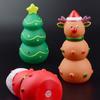 Interactive Christmas Pet Toy Bite-Resistant Teeth-Cleaning Built-in Sound Squeaker Rubber Toy for Dogs