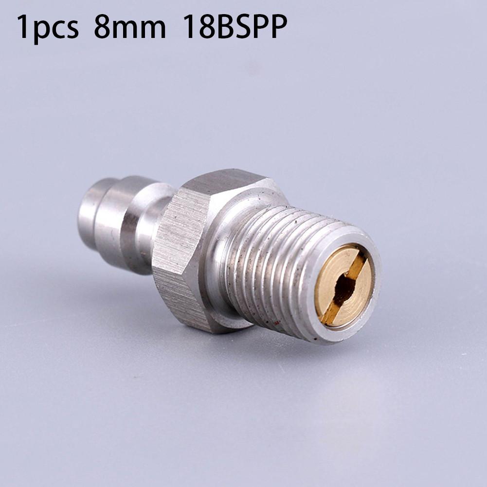 

8MM One-Way Valve Filled Pacifier Stainless Steel M10 1/8NPT 1/8BSPP Thread Quick Connector Male For Direct Injection Valve