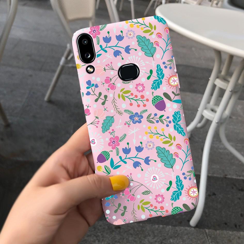 For Phone Case Samsung Galaxy A10s A107 SM-A107F Case Fashion Candy Color Flower Soft Cover For Samsung A10s A 10 S A10 2019 Bag