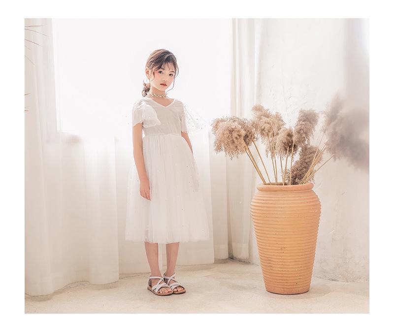 2025 Summer Star Mesh Princess Dress - Children's Gauze Skirt for Big Kids, 430g