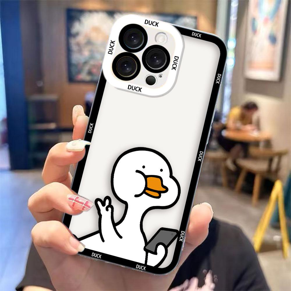 

Cartoon Cute Duck Clear Phone Case For Infinix TECNO POVA 2 4 3 5 SMART 6 7 8 NOTE 10 11 12 30 30I 40 50 CAMON 19 20 Cover Case Infinix SMART7