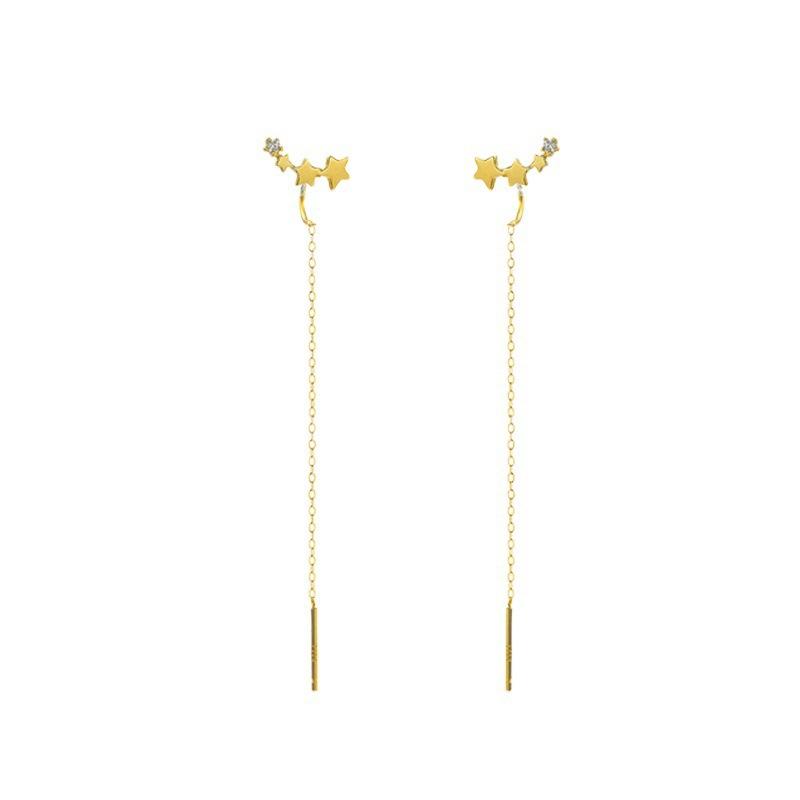 Star Tassel Earline Women's Simple Fashion Temperament Niche Long Tassel Earrings Women
