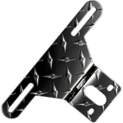 Craedli Trailer License Plate Bracket Frame, Universal Aluminum License Plate Holder with Light Mount Hole, Heavy-Duty Car Tag Bracket Trailer Mount