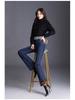 Women's Plus Velvet High-Waisted Slim-Fit Micro-Flare Jeans - 200 Jin Size, Thick Winter Denim Pants, Large Size Cotton Flare Pants