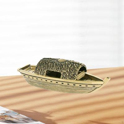 Fishing Boat Tabletop Ornament Incense Burner Retro Style Easy To Carry Creative Canoe Model