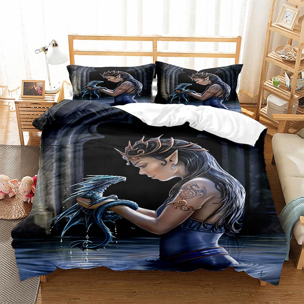 3pcs Bedding Set Sexy Beauty Girl 3D Printed Cozy Duvet Cover King Queen Twin Size Birthday Gift for Adult Bedroom Decor