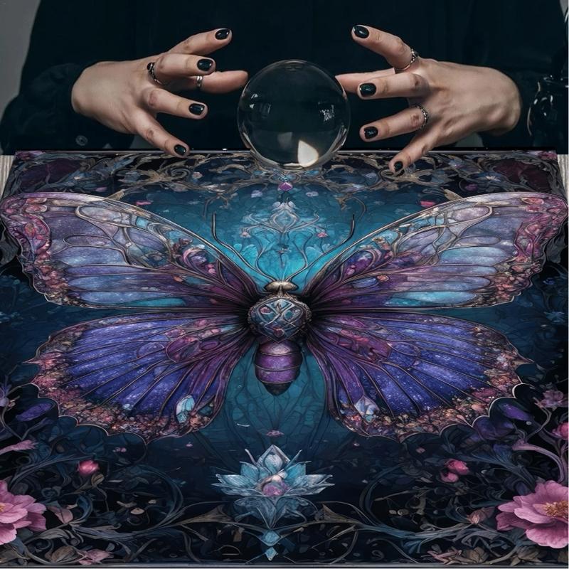 Butterfly Flower Tarots Tablecloth Divinations Card Table Cloth Tapestry Astrology Witchcrafts Deck Cloth Decoration