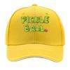 Pickleball Logo  Adjustable Lightweight  Urban Style Snapback with Green  Orange  Outdoor Sport Sandwich Baseball Cap