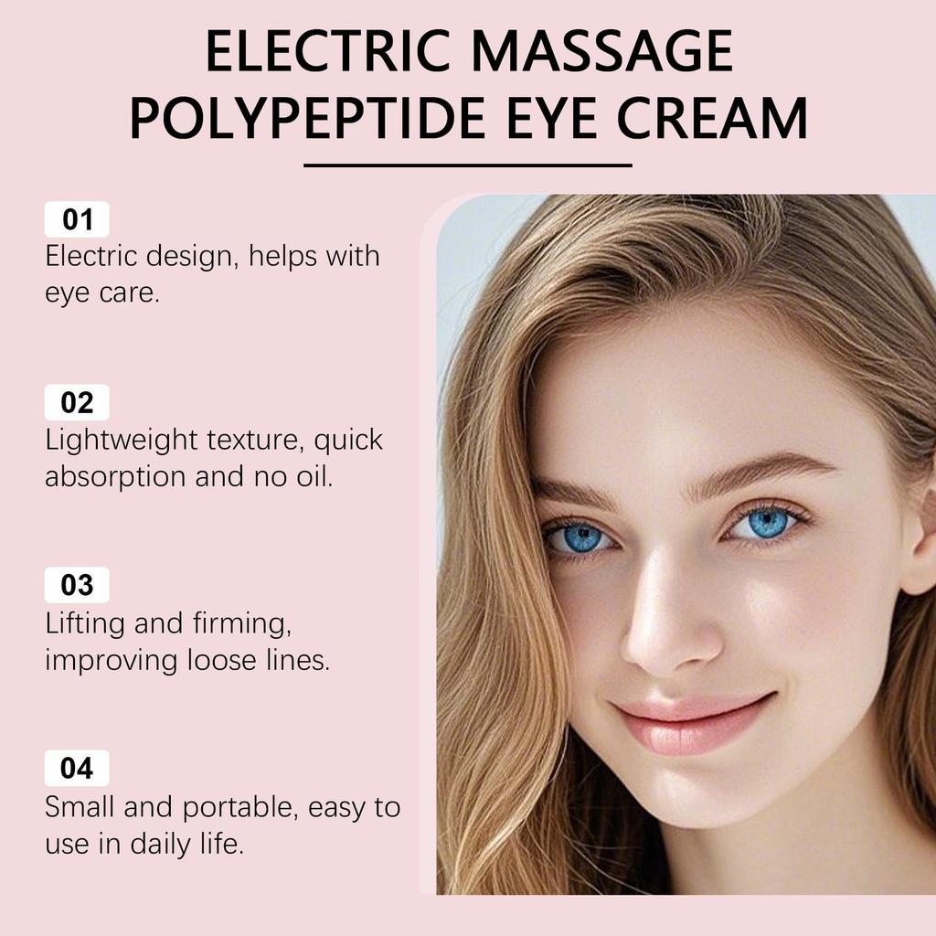 JAYSUING Elektrische Augencreme - Feuchtigkeitsspendender und Elastizität Steigernder Augenmassagegerät