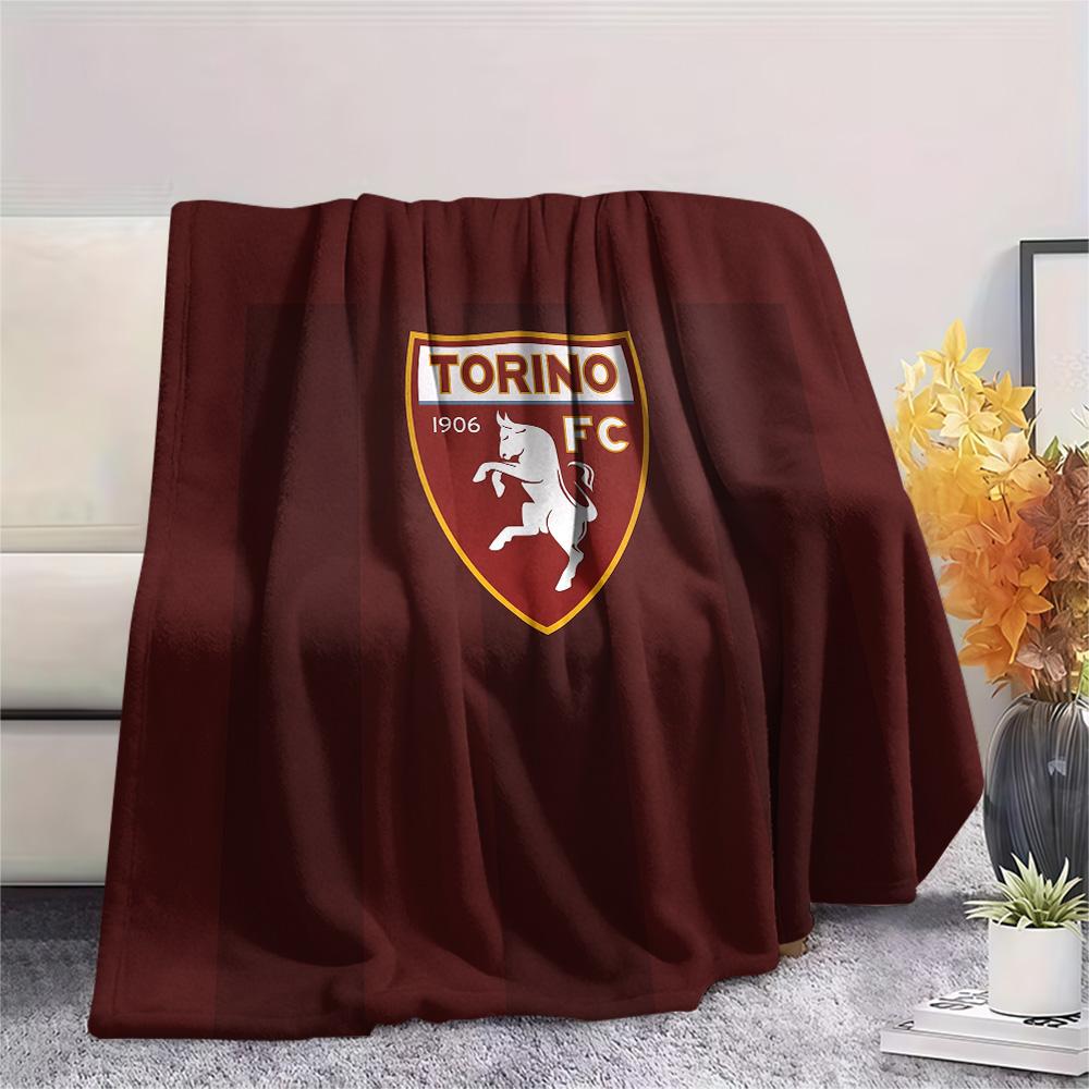 Coperta in Flanella con Stampa Torino FC, Alta Qualità, Confortevole per Tutte le Stagioni, Arredamento per la Casa, Calore e Comfort