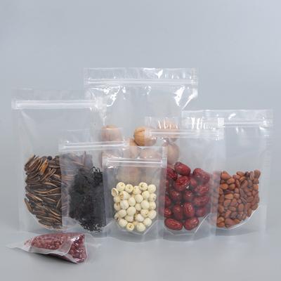 10PCS Transparent Plastic Ziplock Bag Standable Nut Grain Tea Leaf Moistureproof Waterproof Seal Bag Kitchen Storage Refill Bag