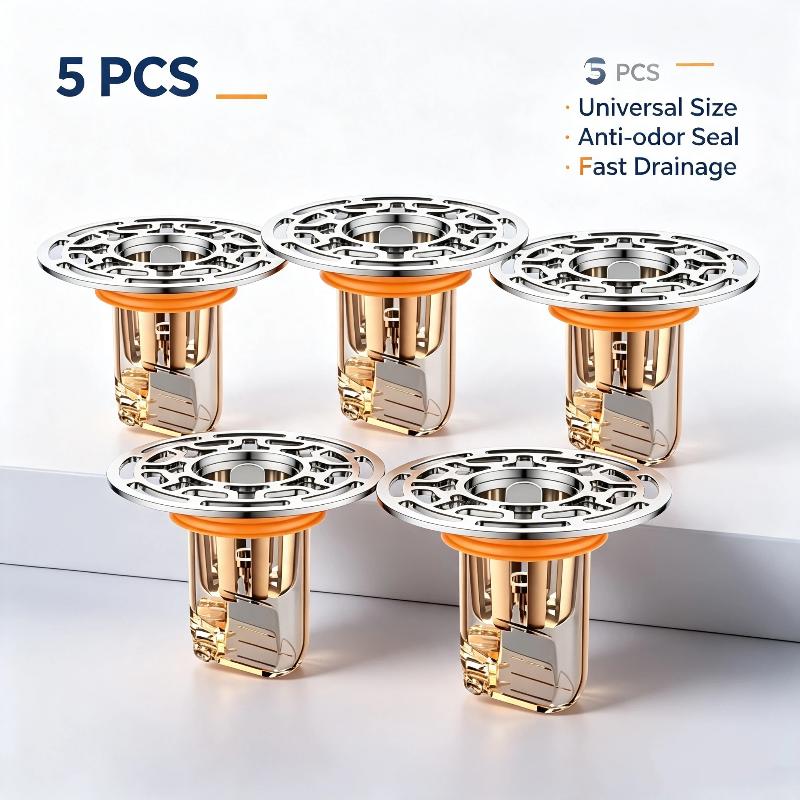 Stainless Steel Universal Floor Drain Core Odor Proof Anti Clog Filter For Bathroom Shower Kitchen Use