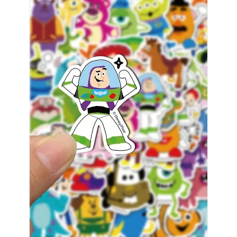 50 PCS Disney Pixar Animation Toy Story Cartoon Stickers For Mobile Phone Cases Water Cup Scrapbooking DIY Craft Sealing Sticker