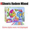 4-12Sheets Diamond Sticker Cute Cartoon Animal Style Assorted Patterns DIY Handcraft Decoration for Festival Party Gathering ZYF