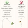 Automatic Cat Teaser Switchable Butterfly Pattern Cat Teasing Stick 360° Swivel Self-hilarity Relieves Interactive Pet Cat Toy