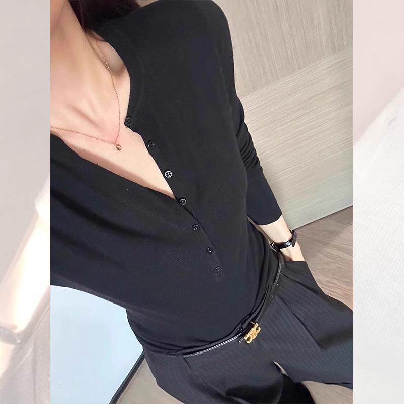 Women's Korean V-Neck Wool Knit Sweater for Spring/Autumn
