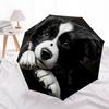 1 PC Automatic Folding Umbrella - Adorable Puppy Pattern, Portable & Foldable Design with 8 Ribs, Christmas Birthday Gifts
