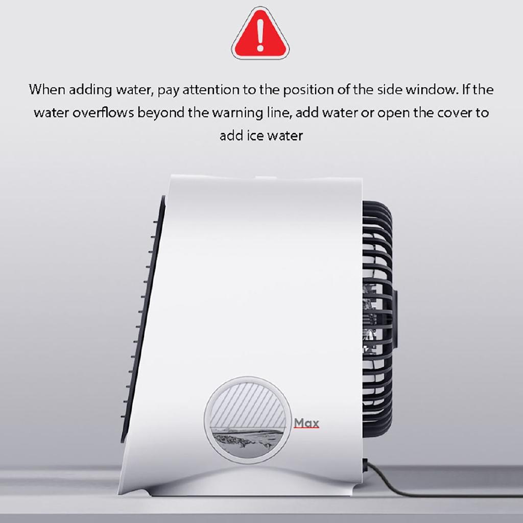 Portable Convenient Air Cooler Fan Air Conditioner Humidifier Space Easy Cool Purifies Air Cooling Fan for Home Office USB