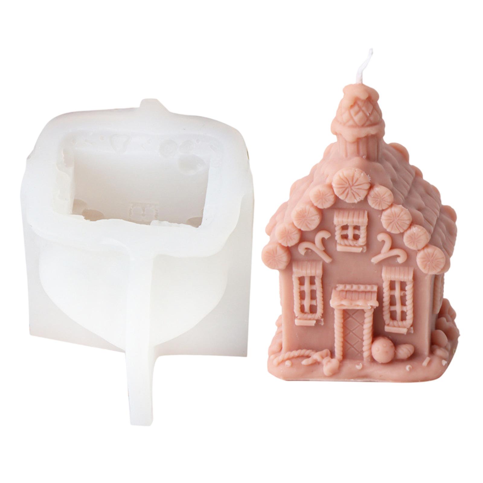 

Формы для свечей в виде рождественского домика Силиконовые формы в форме домика Гипсовые формы Товары для творчества для дома Рождественские украшения 9