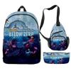 Beliebte Neuheit Cool Subnautica Below Zero 3D-Druck 3 Stück/Set Schülerrucksäcke Reise-Laptop-Rucksack Brusttasche Federmäppchen