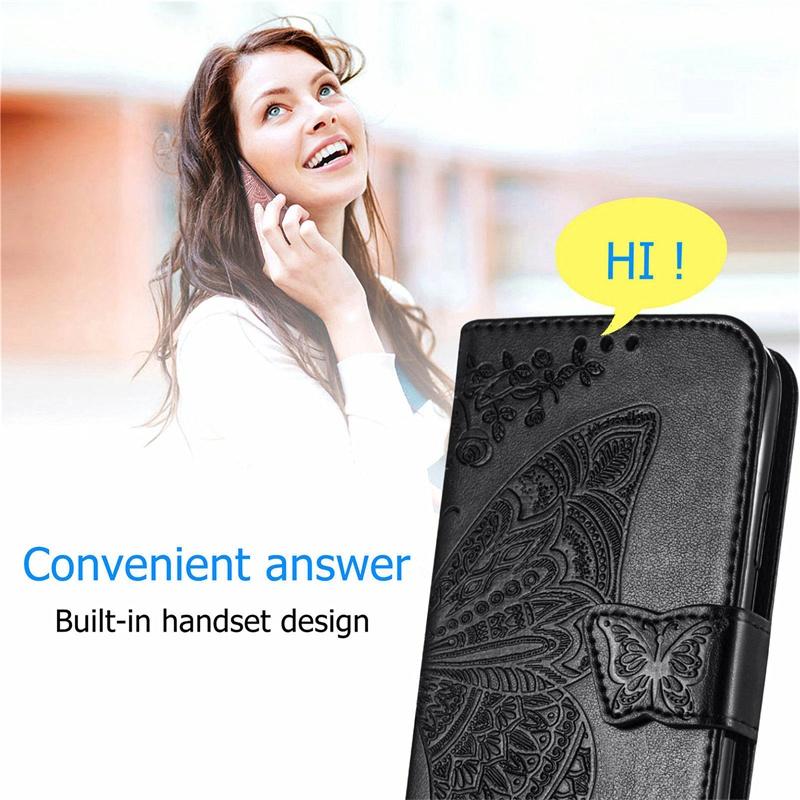 Para OPPO A6 A6C A6S A6T A6X A16 A16S A36 A55S A56 A76 A96 Pro 4G 5G Funda Cartera de Cuero Plegable Soporte para Tarjetas Mariposa Linda