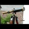 12" Telescope With Adjustable Wooden Tripod Stand Antique Finish