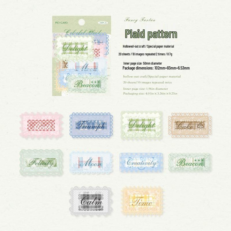 Momo Lace Pattern Stickers: Dream Series for Journals - 6 Styles