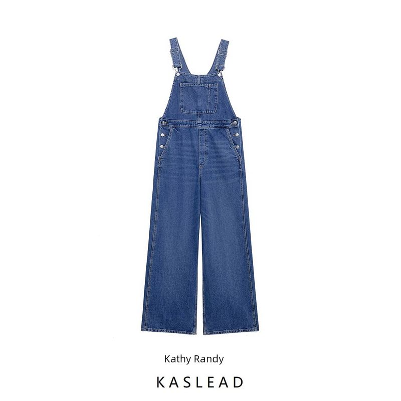 Kaslead New Arrival Women's Clothing Fashion Style Fashion Minimalist Long Denim Jumpsuit 8197081