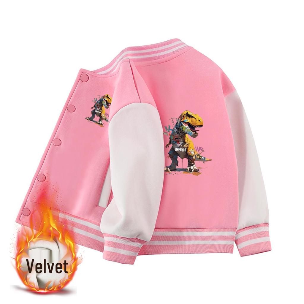 Herbst & Winter Jungen Baseballjacke mit Fleecefutter - Warm, Trendy, Verdickte Oberbekleidung für Kindergarten und Coole Schuluniformen