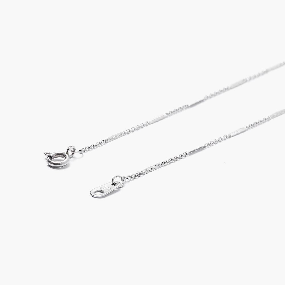 Jbans Classic Flat Bar Slim Chain Necklace (C2503-An919_Sv)